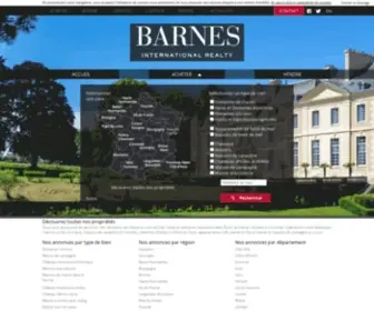 Barnes-Chateaux.com(Immobilier propriétés et châteaux) Screenshot