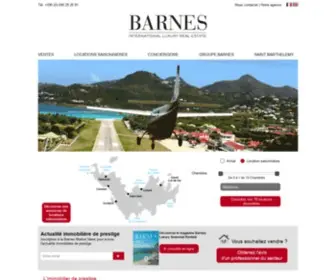 Barnes-Stbarthelemy.com(Agence Immobilière de prestige Saint) Screenshot