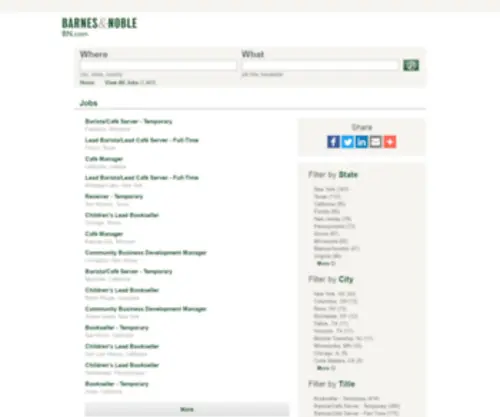 Barnesandnoble.jobs(Barnes & Noble Jobs) Screenshot