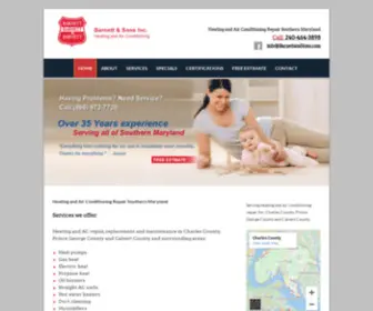 Barnettandsons.com(Heating and Air Conditioning Repair) Screenshot