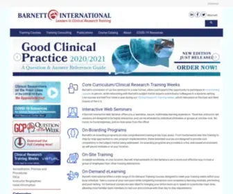 Barnettinternational.com(Clinical Research Training & Consulting) Screenshot