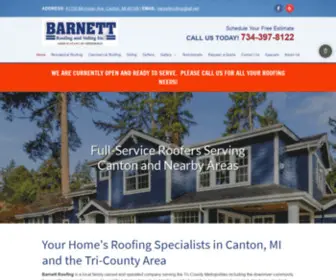 Barnettroofing.com(Barnett Roofing) Screenshot