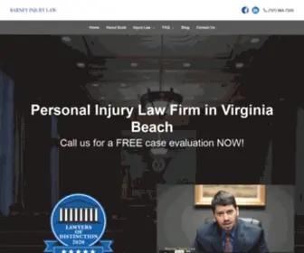 Barneyinjurylaw.com(Personal Injury Lawyer in Virginia Beach) Screenshot