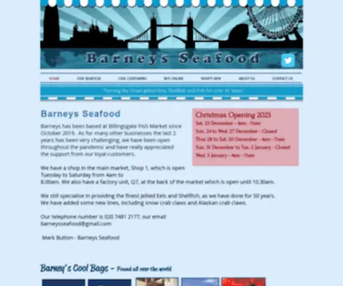 Barneys-Seafood.co.uk(Barneys Billingsgate) Screenshot