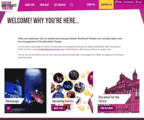 Barnfieldtheatre.org.uk(We bring people together to create and share extraordinary experiences. Explore) Screenshot