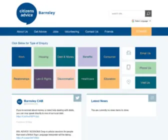 Barnsleycab.org.uk(Citizens Advice Barnsley) Screenshot