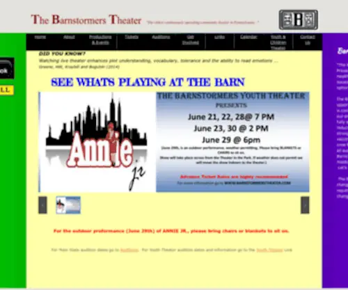 Barnstormerstheater.com(Barnstormerstheater) Screenshot