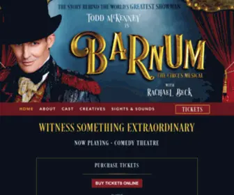 Barnumthemusical.com.au(Now Playing at The Comedy Theatre) Screenshot