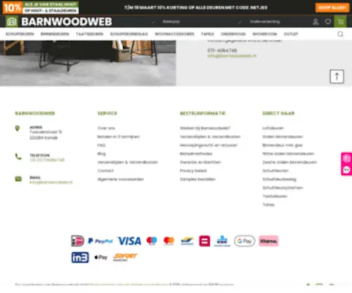 Barnwoodweb.nl(Loftdeuren) Screenshot
