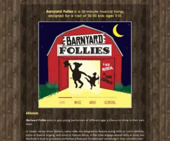 Barnyardfollies.com(Children's Musical) Screenshot