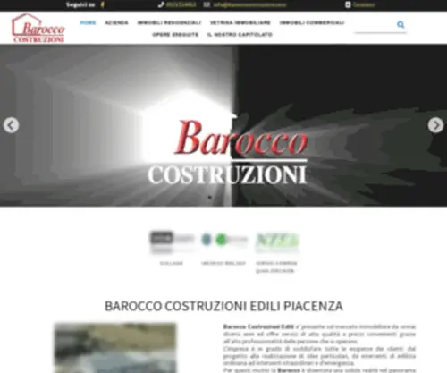Baroccocostruzioni.com(Barocco Costruzioni Piacenza) Screenshot