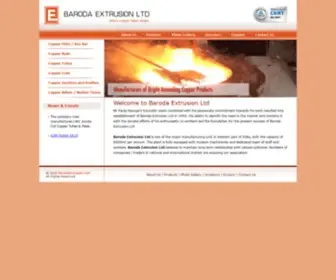 Barodaextrusion.com(Industrial Copper Products Manufacturer) Screenshot