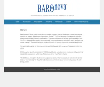 Baronova.com(BAROnova, Inc) Screenshot