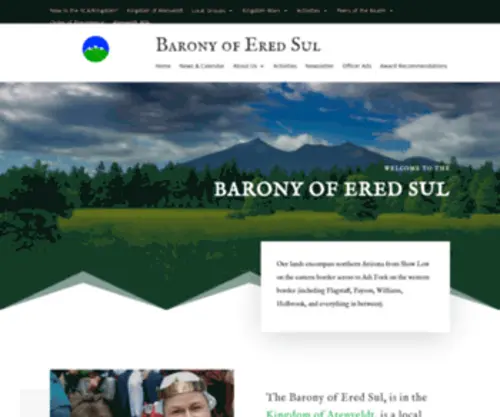 Baronyoferedsul.org(Barony of Ered Sul) Screenshot