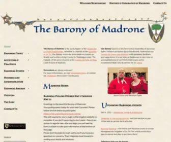 Baronyofmadrone.net(Barony of Madrone) Screenshot