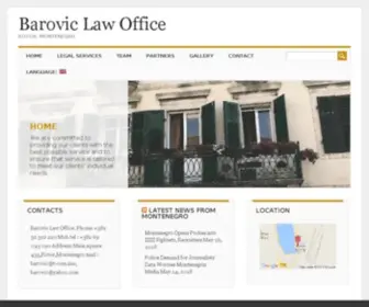 Barovic.com(Barovic Law office) Screenshot