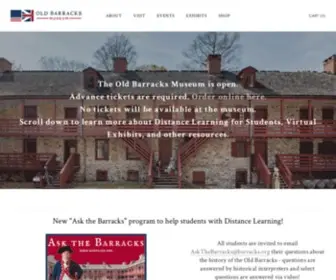 Barracks.org(OLD BARRACKS MUSEUM) Screenshot