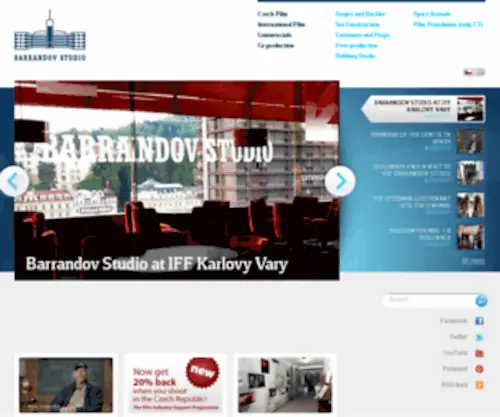 Barrandov.com(Barrandov Studio a.s. – filmové ateliéry) Screenshot