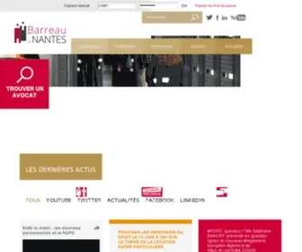 Barreaunantes.fr(Barreau de Nantes) Screenshot