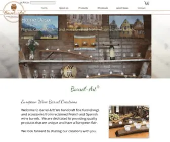 Barrel-ART.com(Handcrafted Wine Barrel Art and Furniture from Reclaimed French White Oak) Screenshot