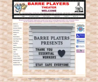 Barreplayerstheater.com(Barre Players Theater) Screenshot