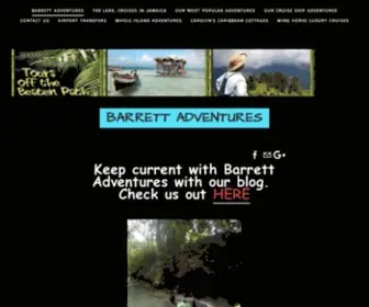 Barrettadventures.com(Barrett Adventures the Real Jamaican Adventures) Screenshot