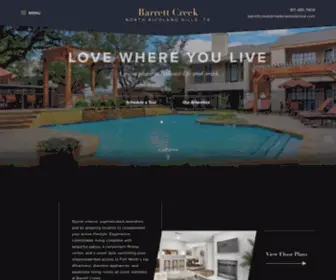 Barrettcreekapts.com(Barrett Creek Apartments in North Richland Hills) Screenshot