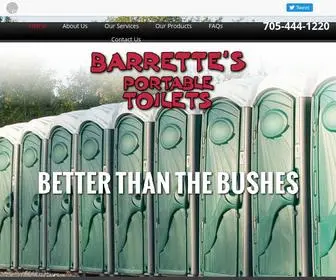 Barrettesportabletoilets.ca(Barrette's Portable Toilets) Screenshot