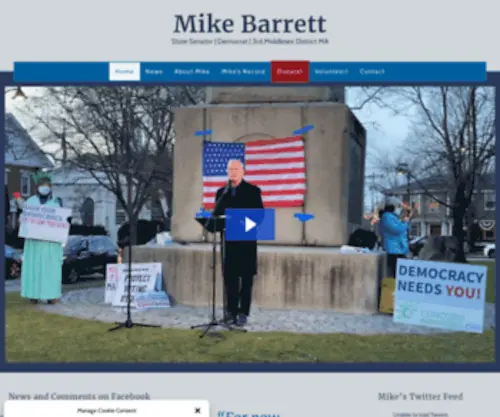 Barrettforstatesenate.org(Mike Barrett) Screenshot