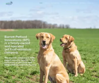 Barrettpetfoodinnovations.com(Barrett Petfood) Screenshot