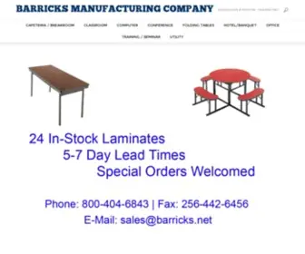 Barricks.net(Barricks Manufacturing Company) Screenshot