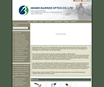 Barride-Optics.com(Ningbo Barride Optics Co) Screenshot