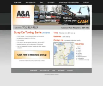 Barrieautowreckers.ca(Auto Wreckers Barrie) Screenshot