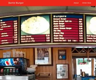 Barrieburger.com(Barrie Burger) Screenshot