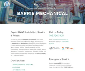 Barriemechanical.ca(Commercial HVAC Service and Repair) Screenshot