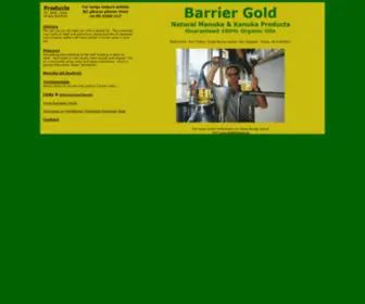 Barriergold.co.nz(Great Barrier Island Natural Kanuka and Manuka Oil Products) Screenshot