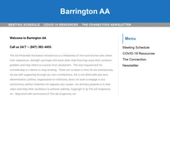 Barringtonaa.org(Barrington AA) Screenshot