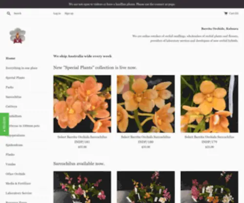 Barritaorchids.com(Barrita Orchids) Screenshot