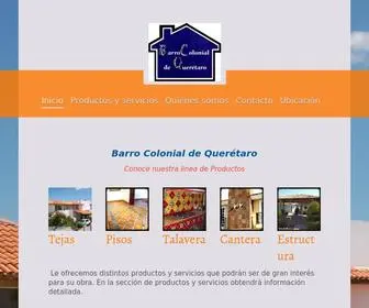 Barrocolonial.com(Barro Colonial en Queretaro) Screenshot