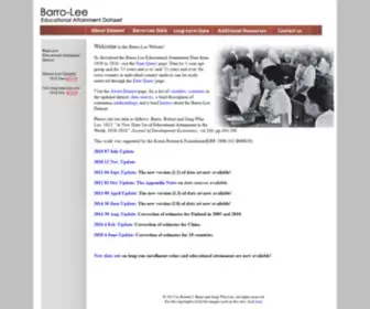 Barrolee.com(Barro-Lee Educational Attainment Dataset) Screenshot