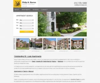 Barronrealty.com(Clayton MO Apartments For Rent) Screenshot