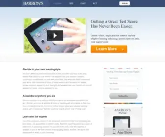 Barronstestprep.com(Exam and Test Preparation for the GRE) Screenshot