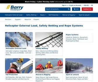 Barry.ca(Industry-leading Rope & Netting Systems Since 1978) Screenshot
