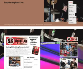 Barrybirmingham.com(Teaching people of all ages & levels how to play drums & become better percussionists) Screenshot