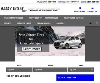 Barrycullen.com(Barry Cullen Chevrolet Cadillac Ltd) Screenshot