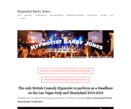 Barryjones.com(Experience Comedy Stage Hypnosis at its Finest) Screenshot