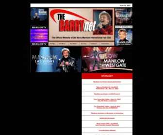 Barrynethomepage.com(Barry Manilow) Screenshot