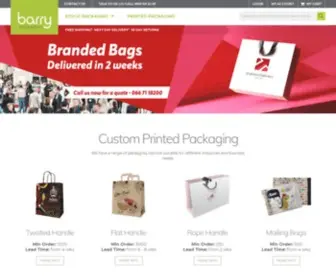 Barrypackaging.com(Stock Paper Bags) Screenshot