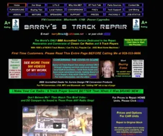 Barrys8Trackrepair.com(Barry's 8 Track Repair Center...We do FM Conversions) Screenshot