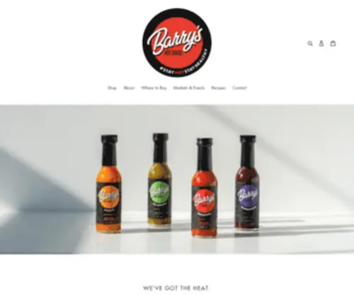 Barryshotsauce.com(Barry's Hot Sauce) Screenshot